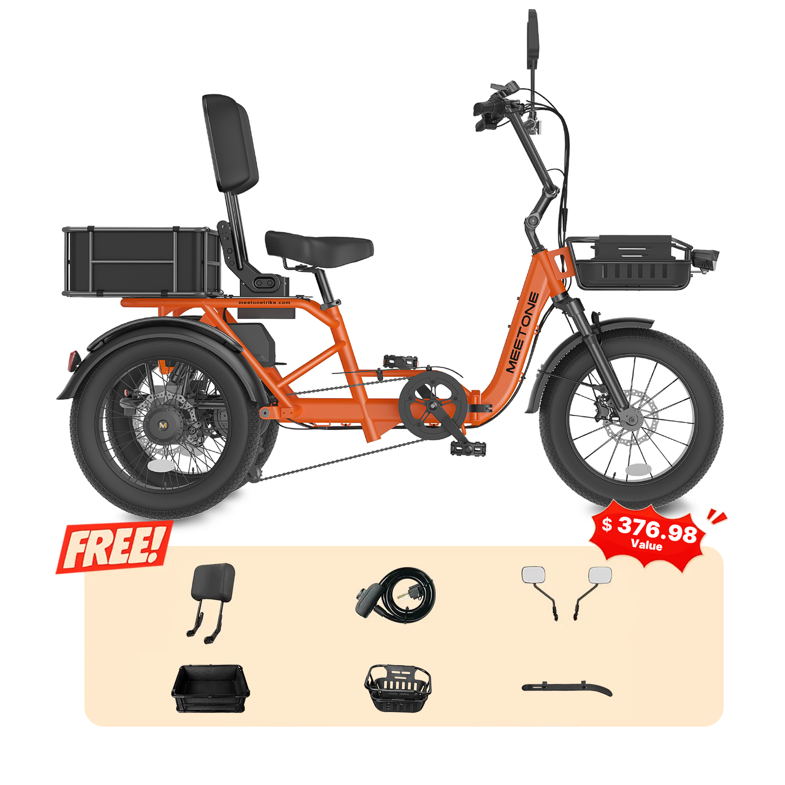 Meet One Breeze 2.0 Full Suspension Folding Electric Trike
