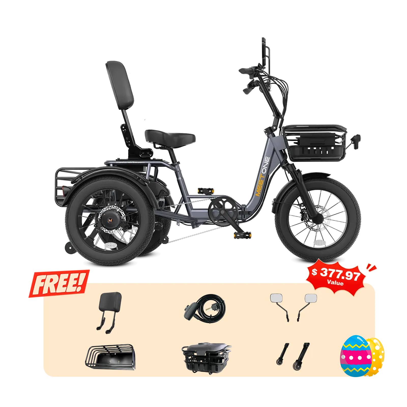 Meet One Breeze Pro Fat Tire Electric Trike