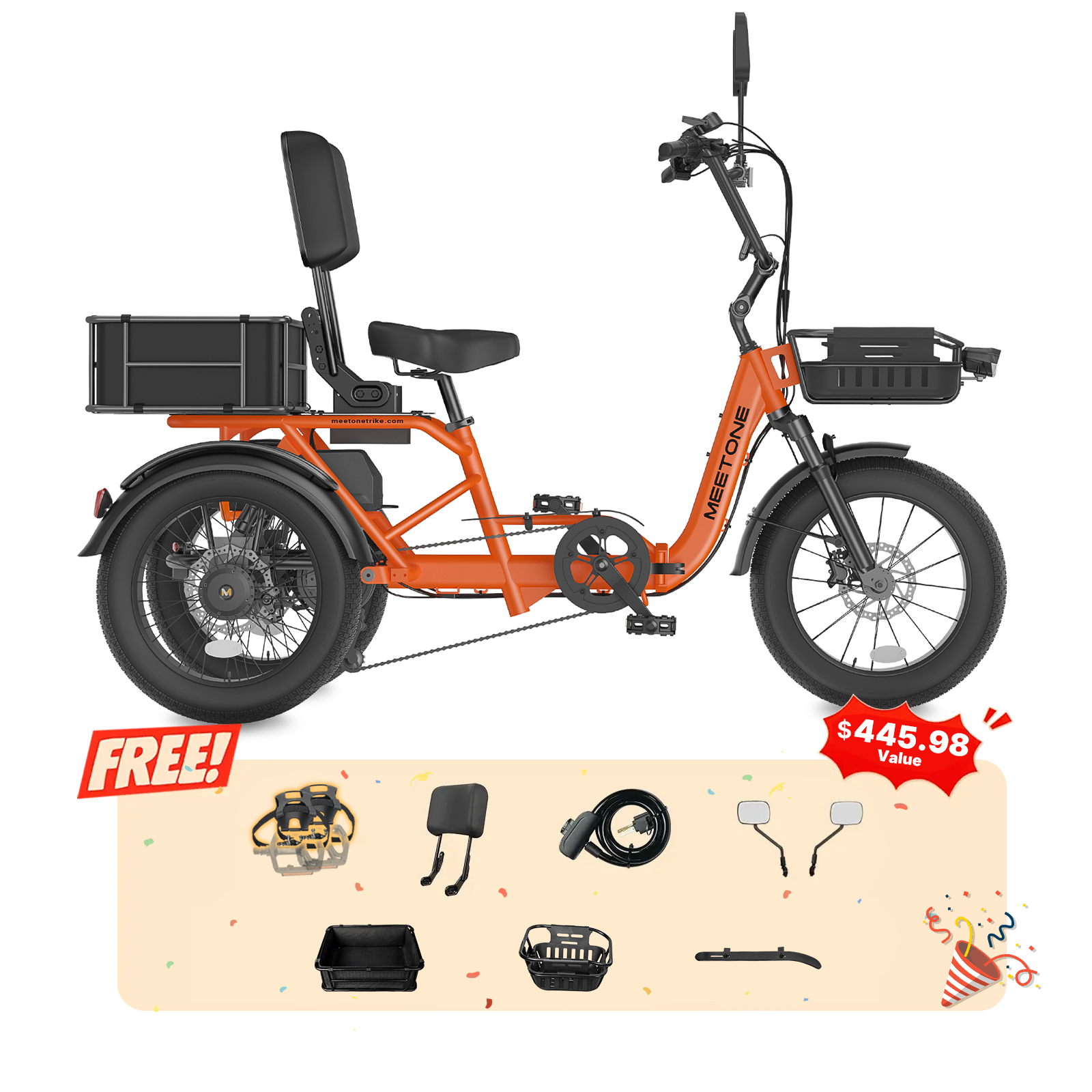 Meet One Breeze Pro 2.0 Full Suspension Fat Tire Electric Trike