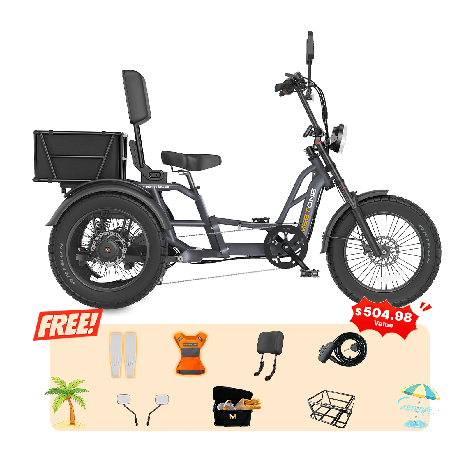 Meet One Tour Lite 2.0 Full Suspension Electric Trike