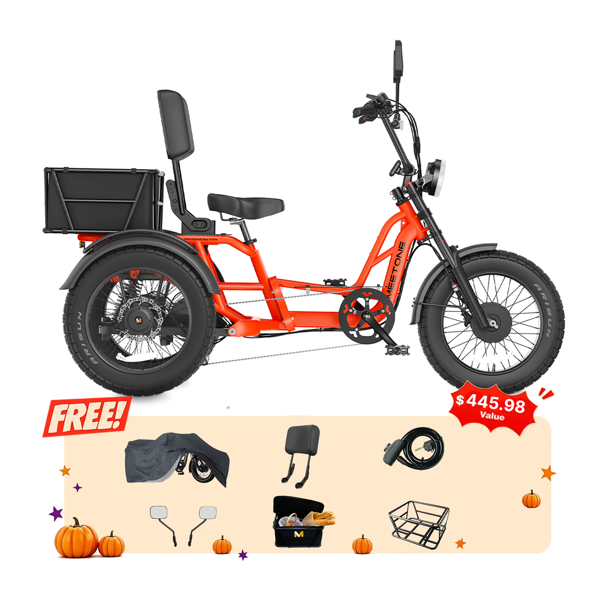 Meet One Tour 2.0 Dual Motor Electric Trike