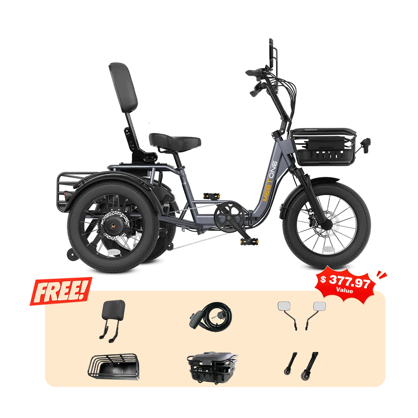 Meet One Breeze Pro Fat Tire Electric Trike