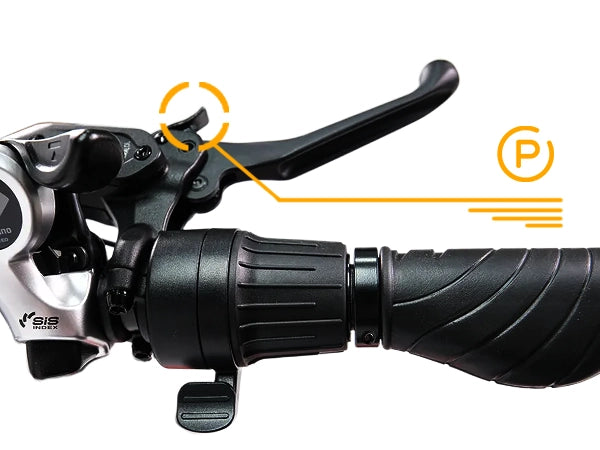Parking brake control designed to keep the Tour 2.0 securely in place.