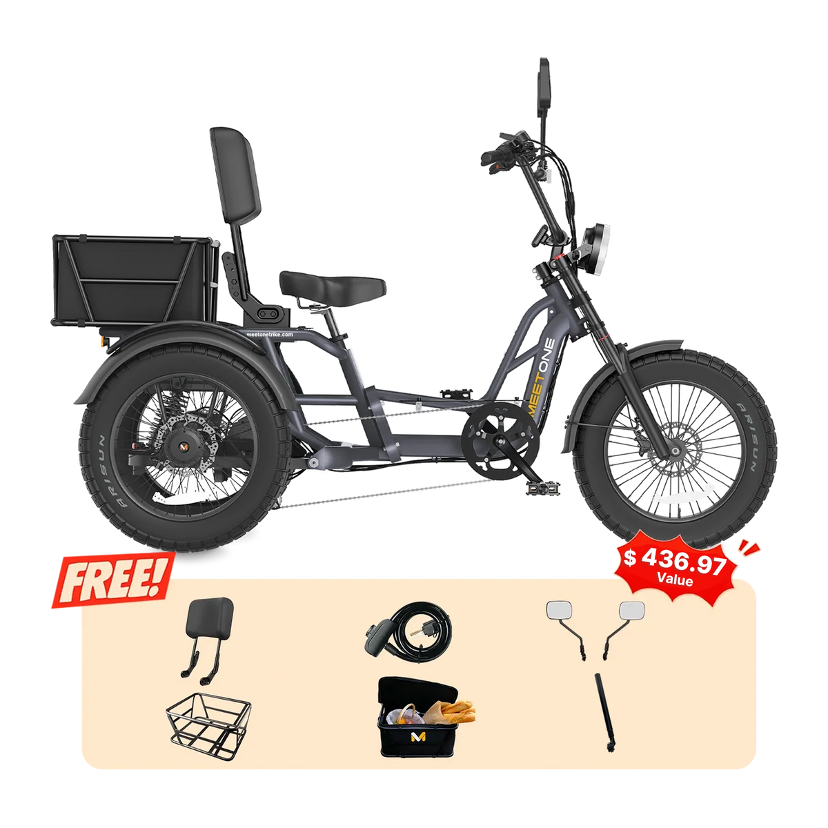 Meet One Tour Lite 2.0 Full Suspension Electric Trike