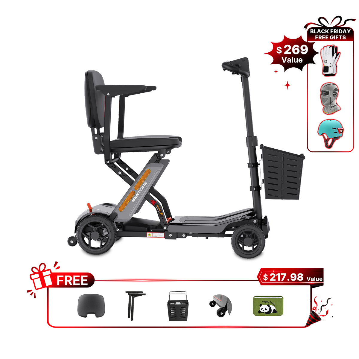 Meet One Glide 4-Wheel Folding Mobility Scooter