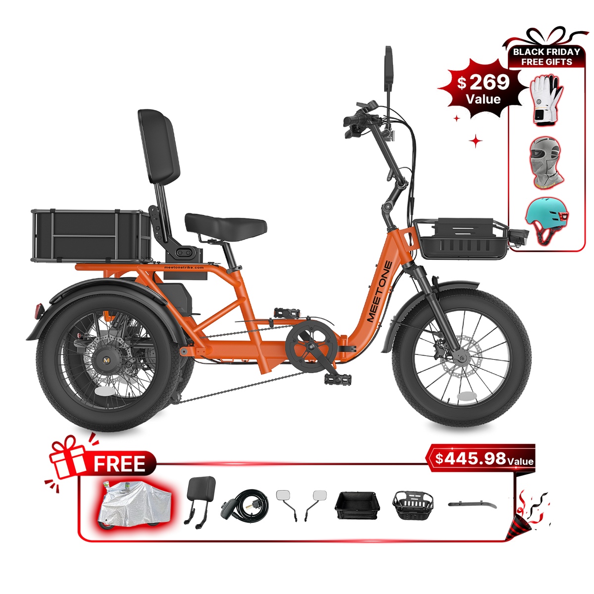 Meet One Breeze Pro 2.0 Full Suspension Fat Tire Electric Trike