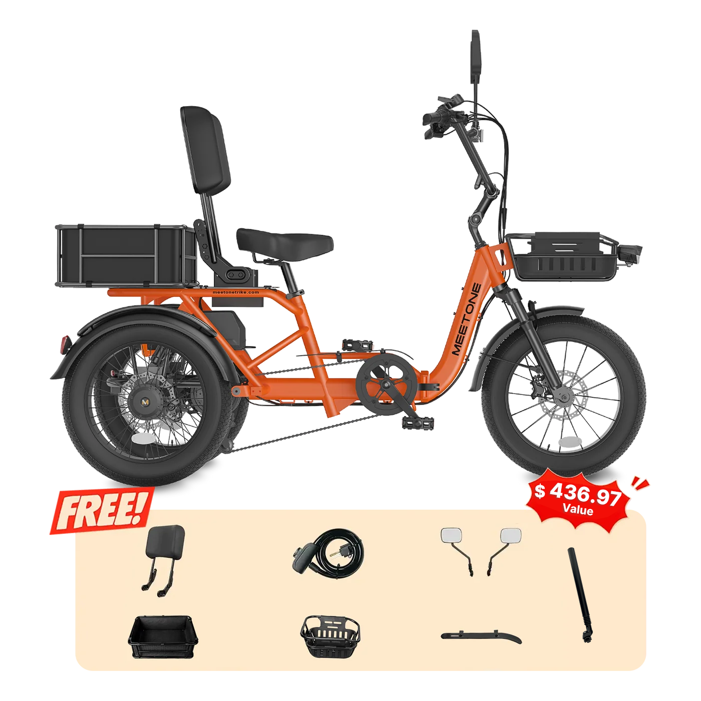 Meet One Breeze Pro 2.0 Full Suspension Fat Tire Electric Trike