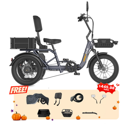 Breeze 2.0 Electric Trike | Full-Suspension Folding Etrike For