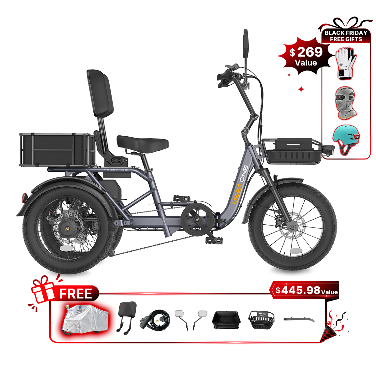 Meet One Breeze 2.0 Full Suspension Folding Electric Trike