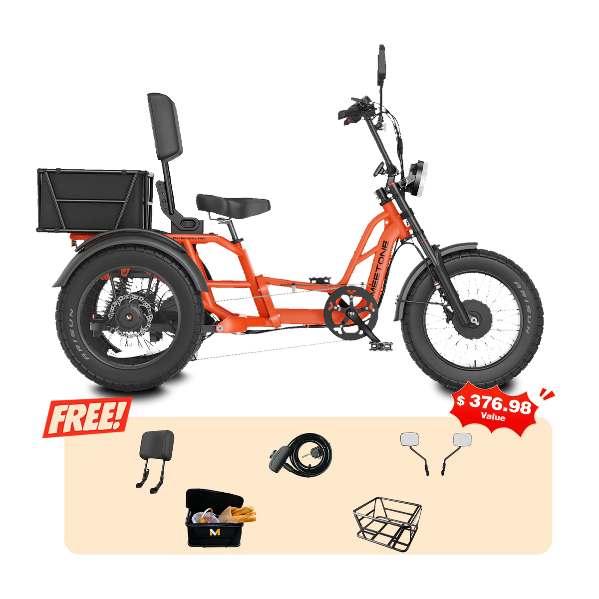 Meet One Tour 2.0 Dual Motor Electric Trike