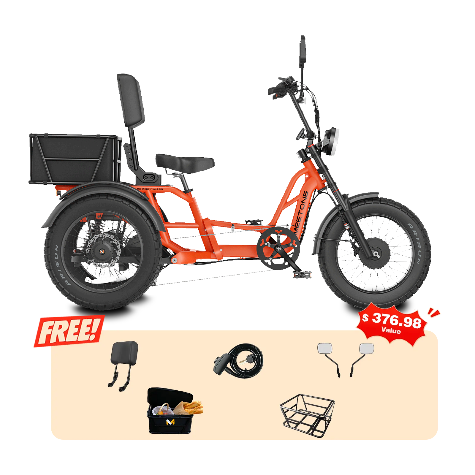 Meet One Tour 2.0 Dual Motor Electric Trike