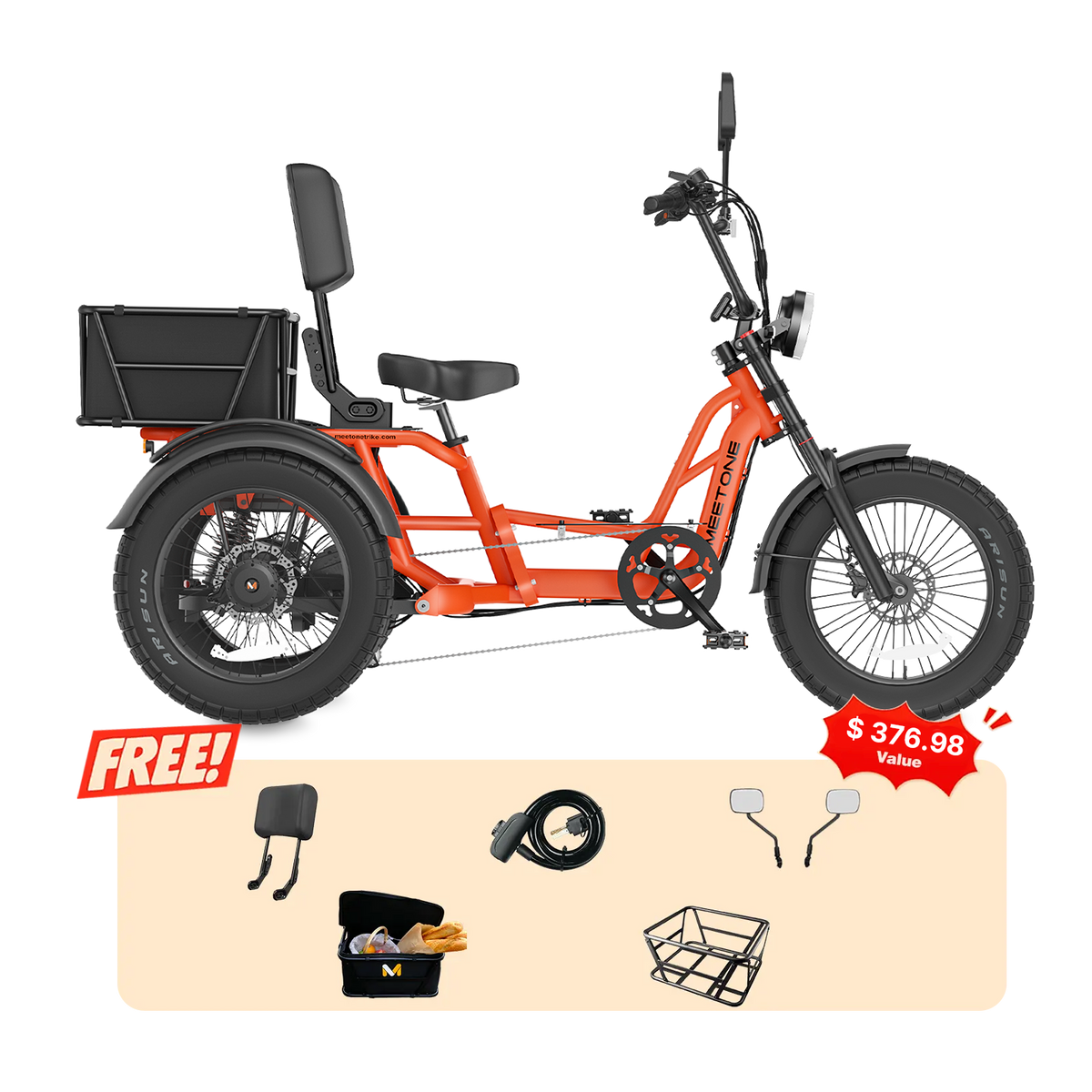 Meet One Tour Lite 2.0 Full Suspension Electric Trike