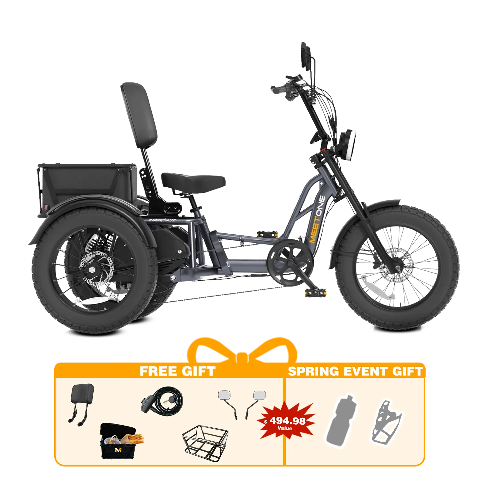 Meet One Tour Lite Full Suspension Electric Trike