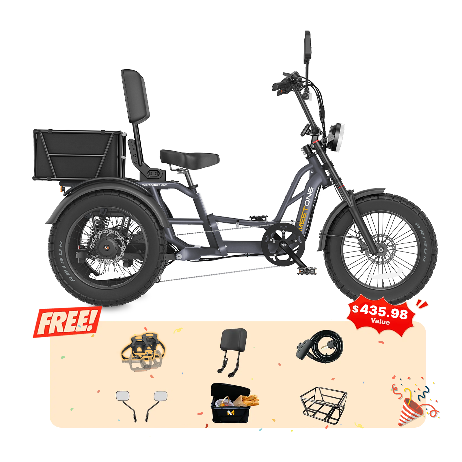 Meet One Tour Lite 2.0 Full Suspension Electric Trike
