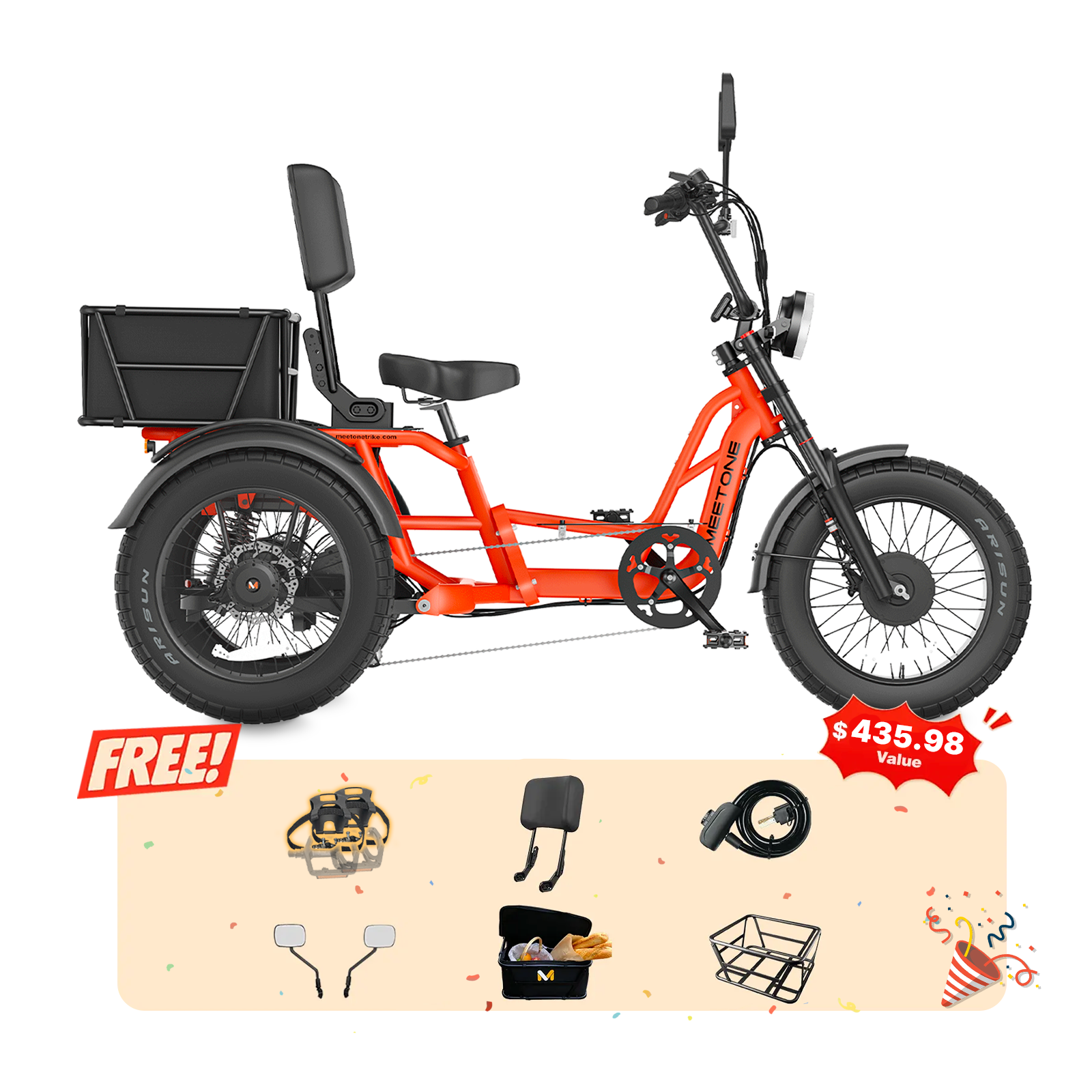 Meet One Tour 2.0 Dual Motor Electric Trike