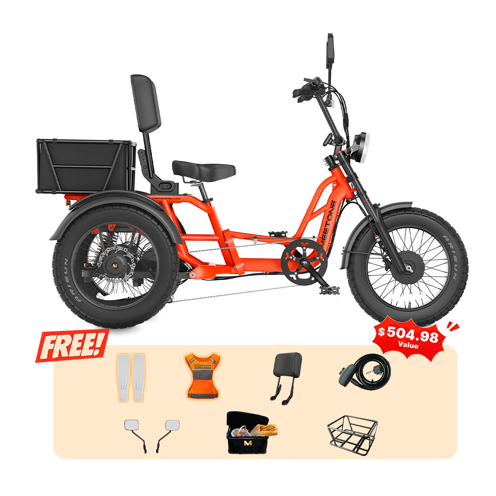 Meet One Tour 2.0 Dual Motor Electric Trike
