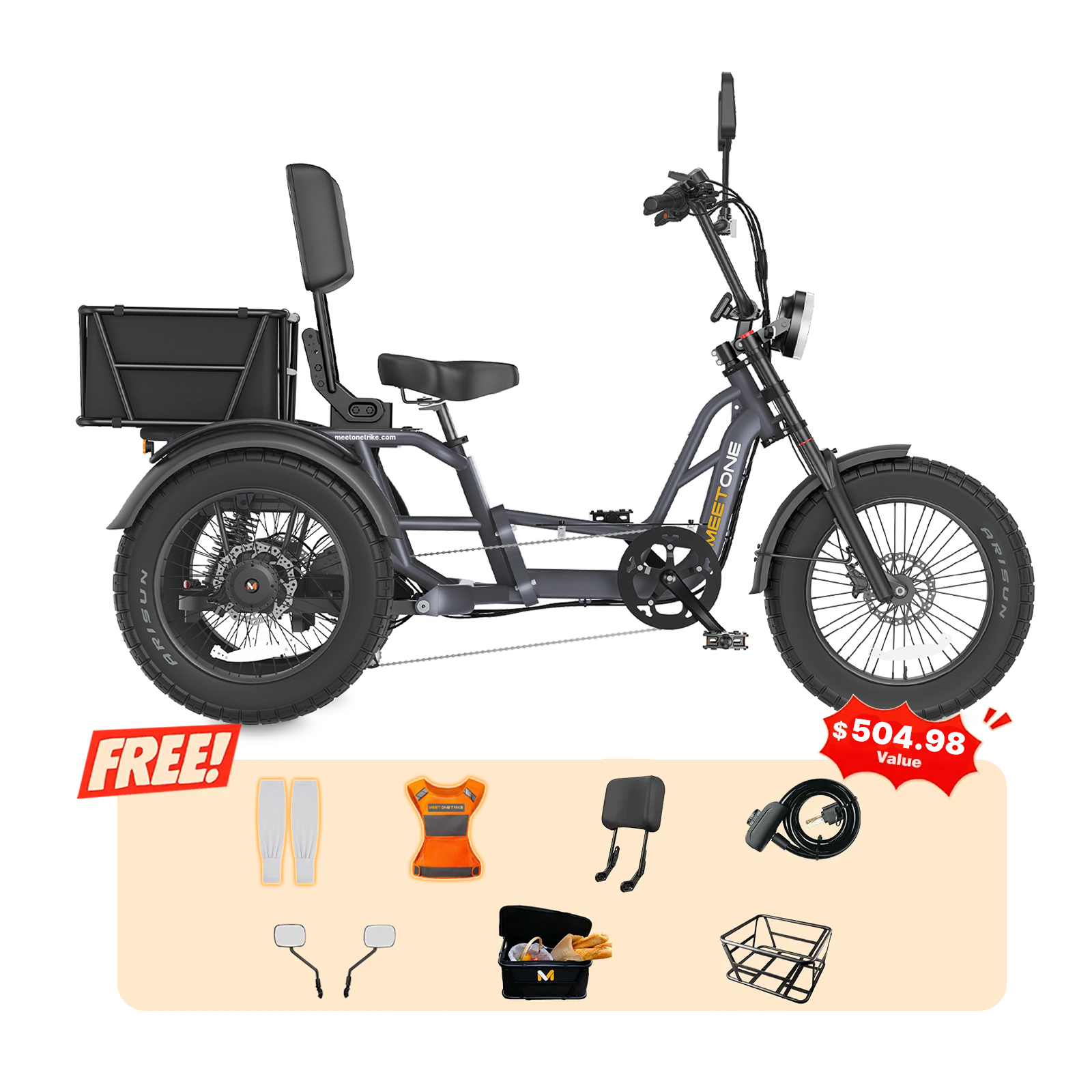 Meet One Tour Lite 2.0 Full Suspension Electric Trike