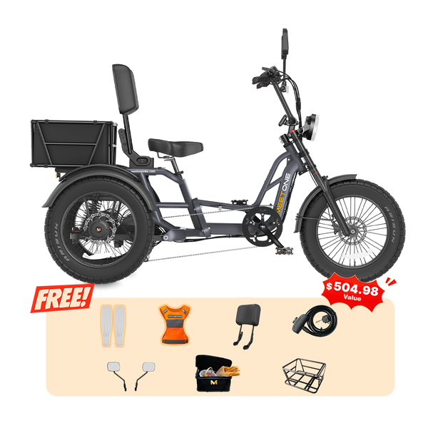 Tour Lite 2.0 Semi-Recumbent Electric Trike | Full Suspension