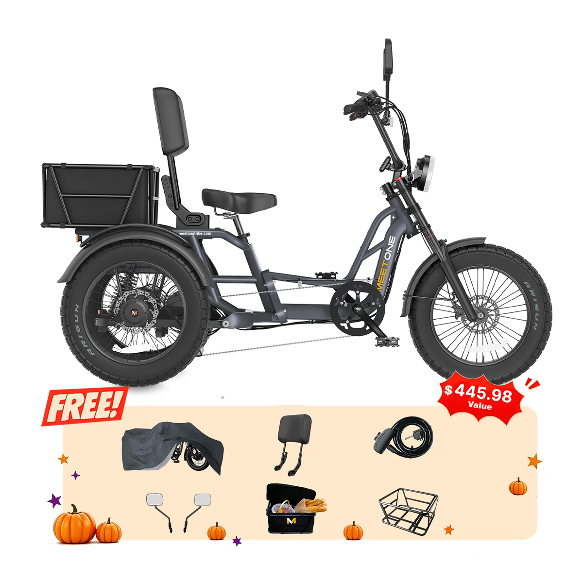 Meet One Tour Lite 2.0 Full Suspension Electric Trike