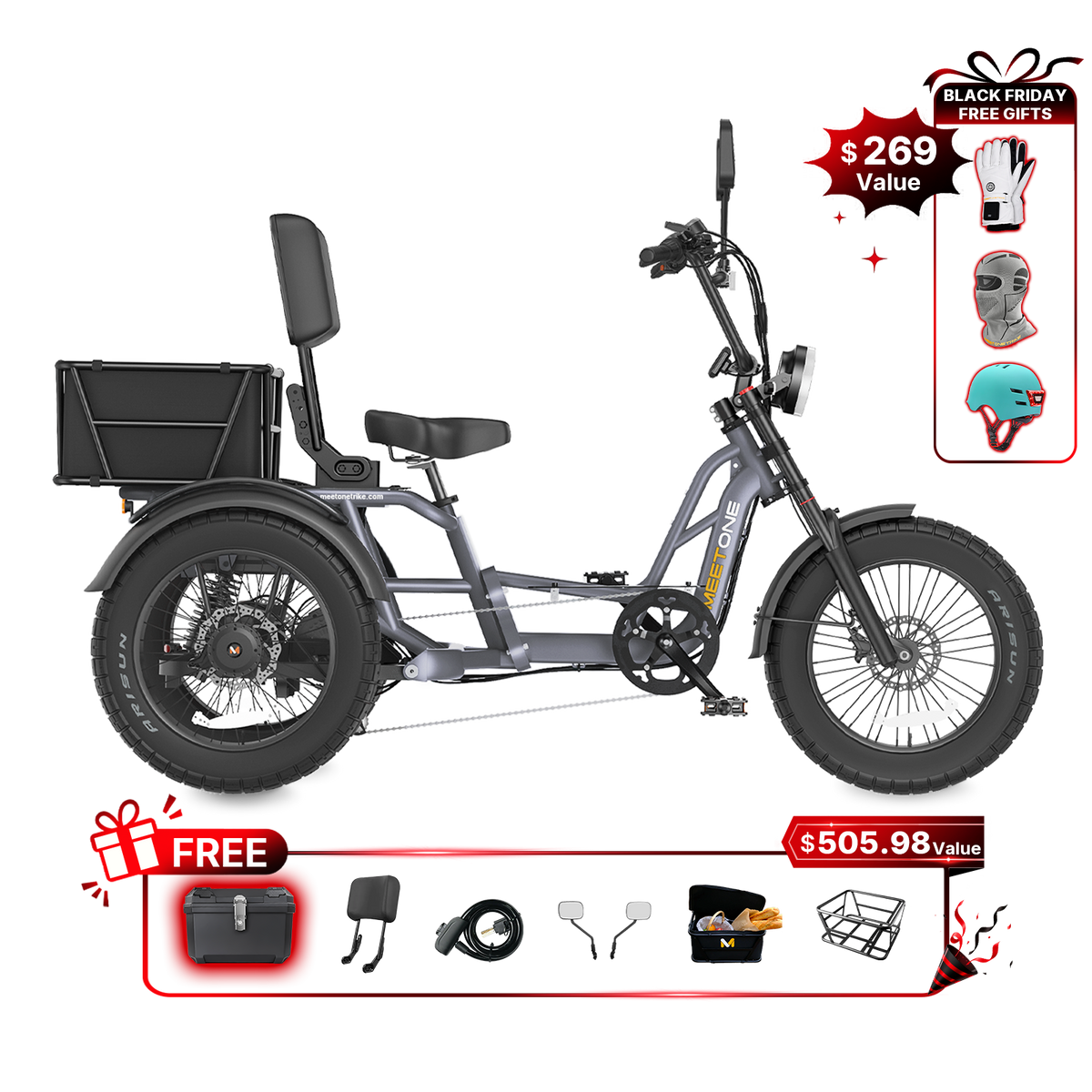 Meet One Tour Lite 2.0 Full Suspension Electric Trike