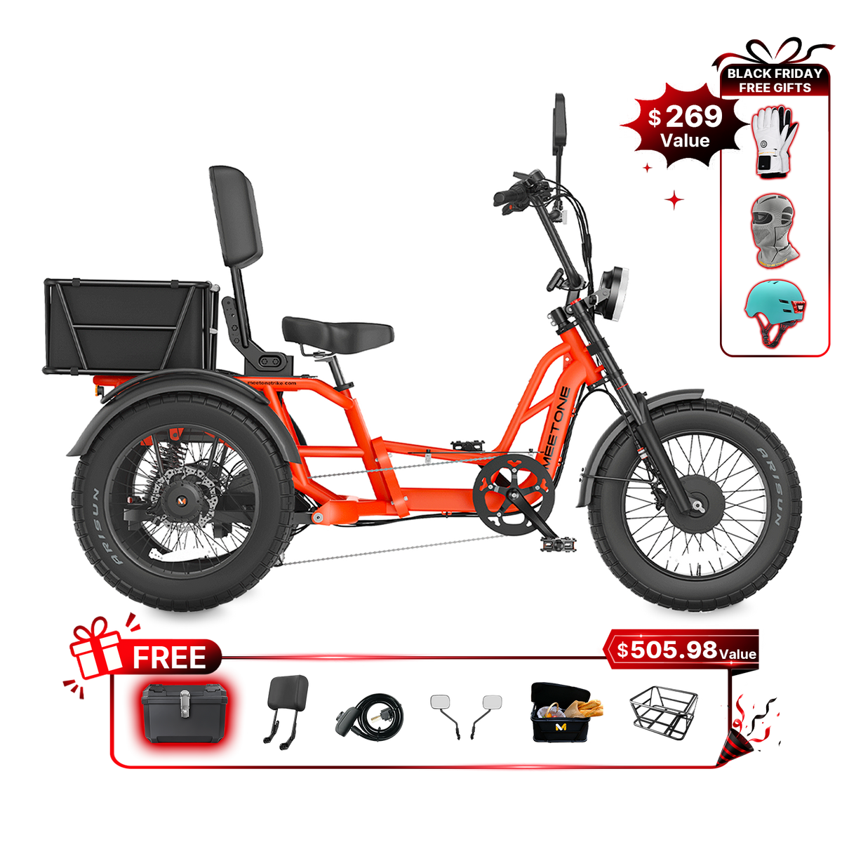 Meet One Tour 2.0 Dual Motor Electric Trike