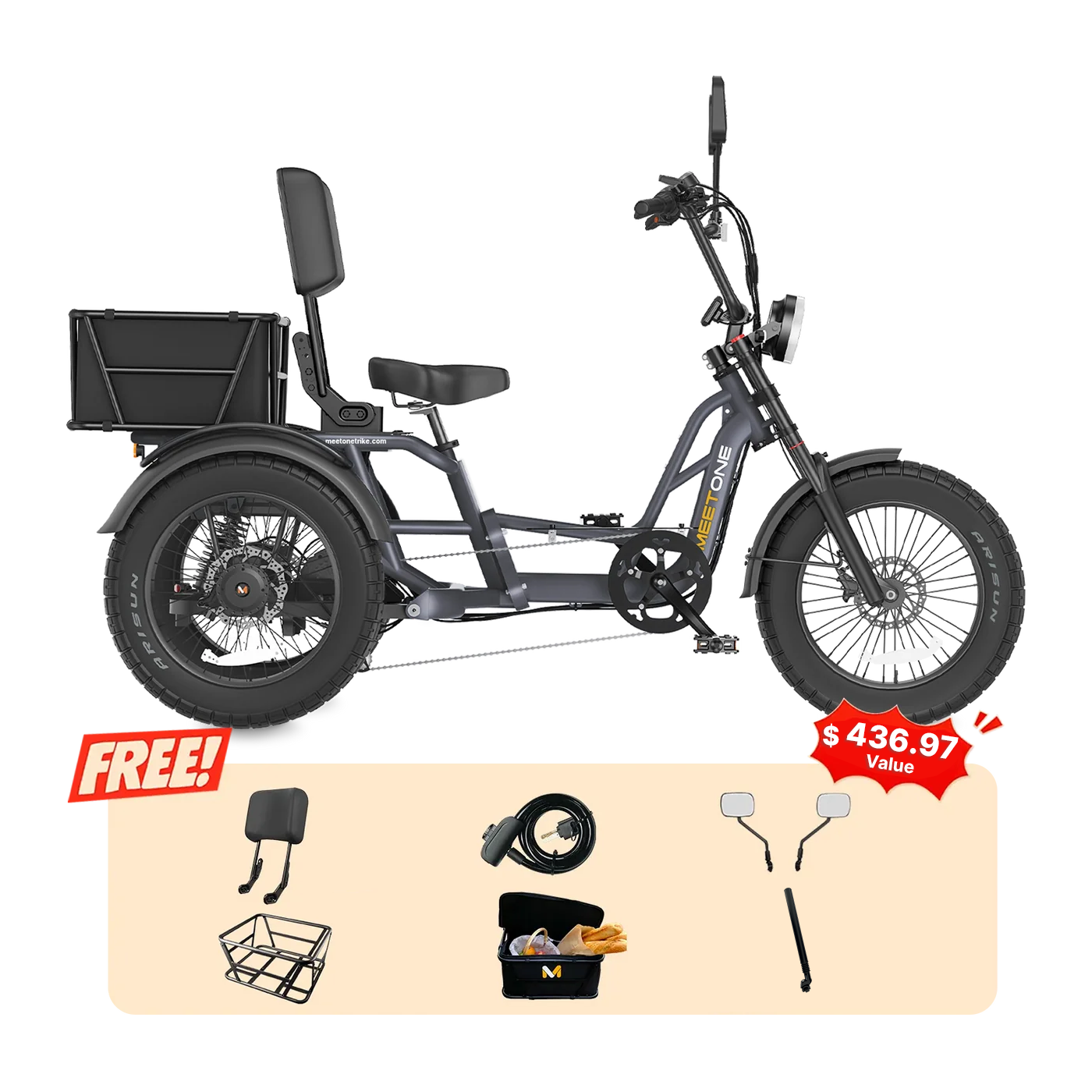 Meet One Tour Lite 2.0 Full Suspension Electric Trike
